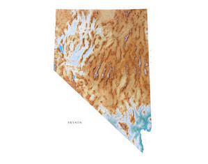 Raven Maps & Images Nevada Wall Map