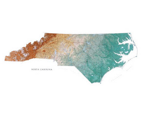 Raven Maps & Images North Carolina Wall Map