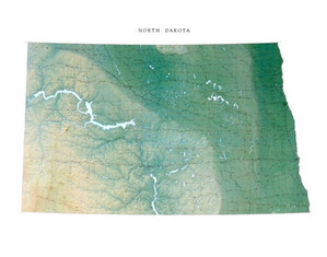 Raven Maps & Images North Dakota Wall Map