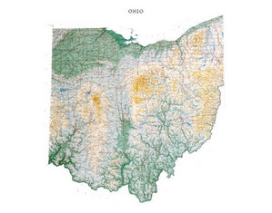 Raven Maps & Images Ohio Wall Map