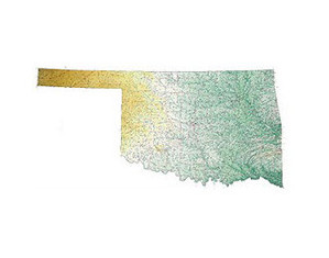 Raven Maps & Images Oklahoma Wall Map