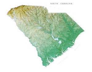 Raven Maps & Images South Carolina Wall Map