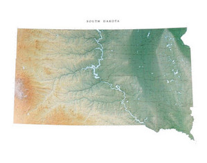 Raven Maps & Images South Dakota Wall Map