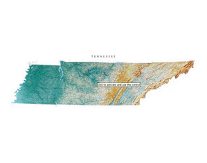 Raven Maps & Images Tennessee Wall Map