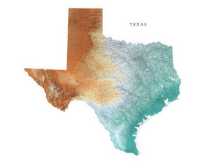 Raven Maps & Images Texas Wall Map