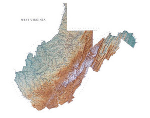 Raven Maps & Images West Virginia Wall Map
