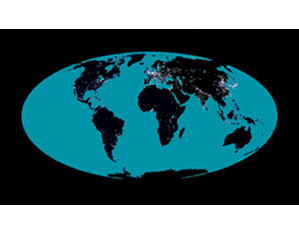 Raven Maps & Images World Cities at Night Wall Map