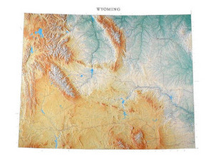 Raven Maps & Images Wyoming Wall Map - Fast FREE FedEx Shipping!