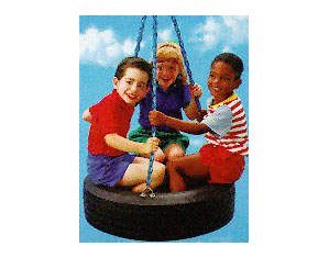 Playkids Tire Swing Kit with Light Duty Swivel