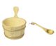 Wooden Pail and Ladle
