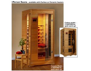 Heatwave Saunas Buena Vista 1 Person Sauna with Ceramic/Carbon Heaters