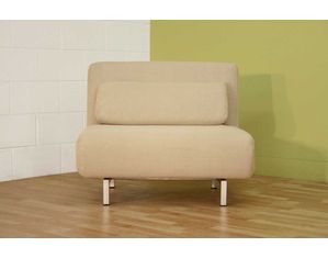 Baxton Studio Cream Microfiber Convertible Sofa