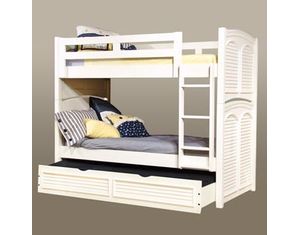 American Woodcrafters Cottage Traditions White Bunk Bed