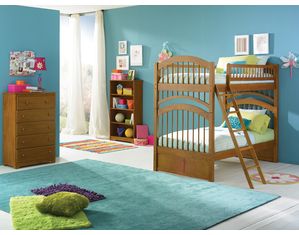 Atlantic Furniture Windsor Bunk Bed - 2 Mattresses Included!