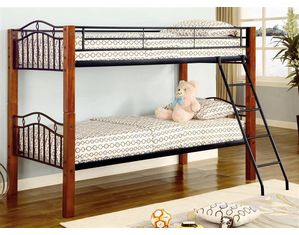 Union Square Diamond Arch Twin over Twin Bunk Bed