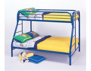 Twin Full Bunk Bed Blue