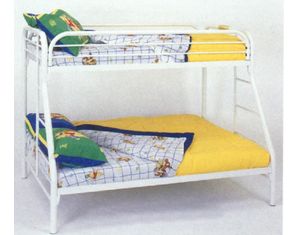 Twin Full Bunk Bed White