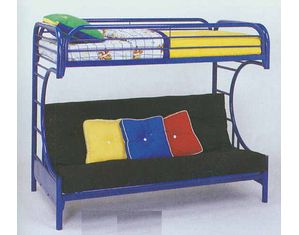 Twin Futon Bunk Bed Blue