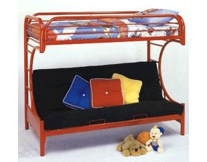 Twin Futon Bunk Bed Red