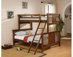 Union Square Dark Cherry Twin over Full Bunk Bed