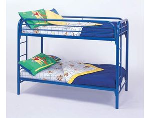 Twin Twin Bunk Bed Blue