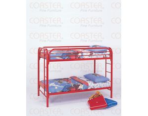 Twin Twin Bunk Bed Red