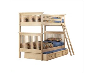 Furniture Basics Woodland Natural Mission Bunk Bed - FREE Inside Delivery!