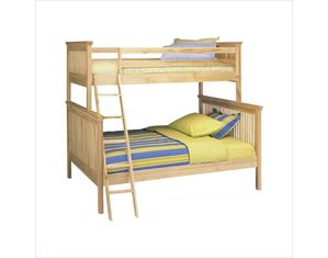 Furniture Basics Woodland Natural Mission Twin Over Full Bunk Bed - FREE Inside Delivery!