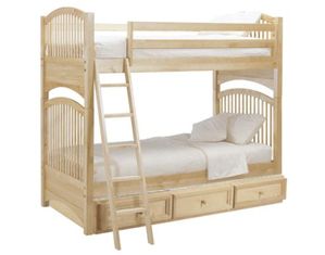 Furniture Basics Woodland Natural Windsor Bunk Bed - FREE Inside Delivery!