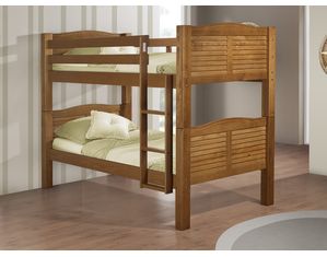 Linon Home Decor Products Shutter Twin/Twin Bunk Bed with 2 mattresses included!