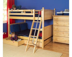 Maxtrix Full over Full  Medium Bunk Bed with Angled Ladder