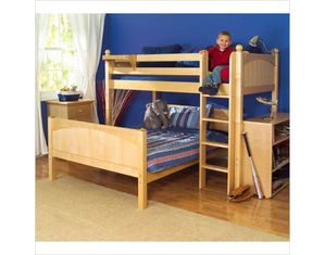 Maxtrix Twin over Full L Shaped Bunk Bed w. Straight Ladder