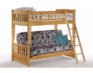 Night  Night & Day Furniture Cinnamon Twin/Futon Bunk Bed Bunk Bed