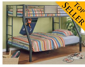 Powell Monster Twin Over Full Bunk Bed - FREE Inside Delivery! Now with VIDEO!