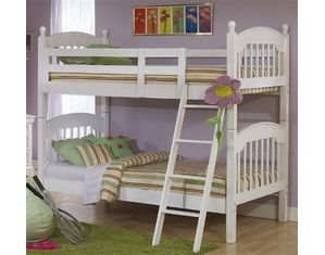 Sunset Trading Crayons Bright White Twin over Twin Bunk Bed