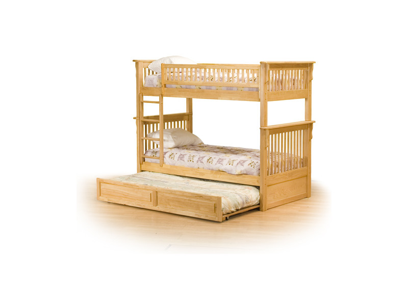 Optional Raised Panel Trundle Bed in Natural Maple