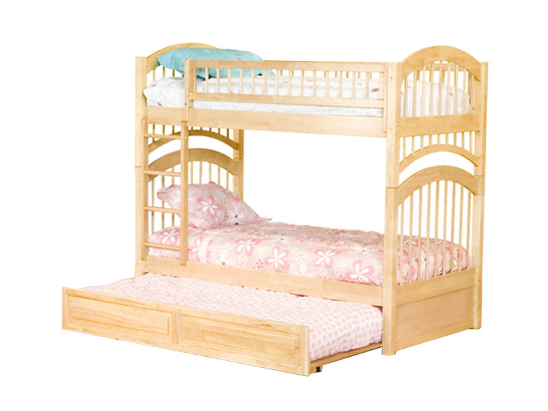 Optional Raised Panel Trundle Bed Natural Maple