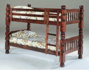 Bernards Twin/Twin Big Post Bunk Bed with Extra Mattress Support - Fast FREE FedEx Shipping!