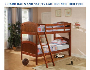 Union Square Dark Pine Bunk Bed - Fast FREE FedEx Shipping!