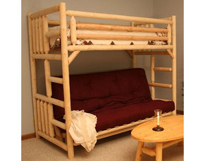 Lakeland Mills Twin Over Futon Bunk Bed Bunk Bed - FREE Inside Delivery!