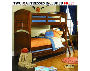 Lea Deer Run Twin/Twin Bunk Bed with 2 mattresses included!