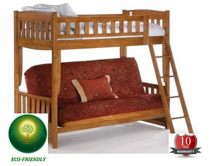 Night & Day Furniture Cinnamon Twin over Futon Bunk Bed