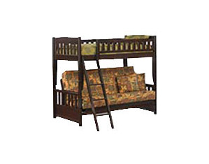 Night & Day Furniture Cinnamon Twin/Futon Bunk Bed in Dark Chocolate