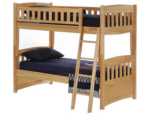 Night & Day Furniture Cinnamon Twin/Twin Bunk Bed in Natural