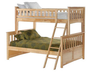 Night & Day Furniture Ginger Twin/Full Bunk Bed in Natural