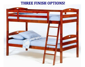 Night & Day Furniture Sesame Twin Over Twin Bunk Bed - Fast FREE FedEx Shipping!