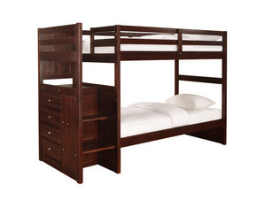 Powell Ranch Cappuccino Chest Step Bunk Bed Bunk Bed