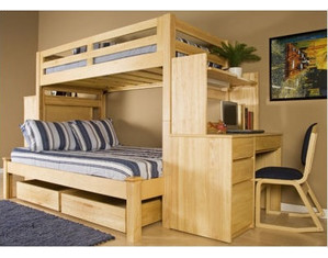 University Loft Graduate Series Twin Over Full Bunk Bed - FREE Inside Delivery!