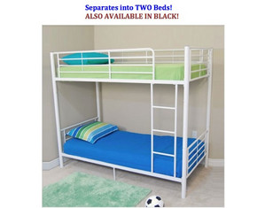 Walker Edison Sunrise Twin/Twin Bunk Bed - Fast FREE FedEx Shipping!