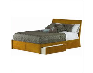 Atlantic Furniture Studio Portland  Platform Bed w/Flat Panel Footboard Platform Bed